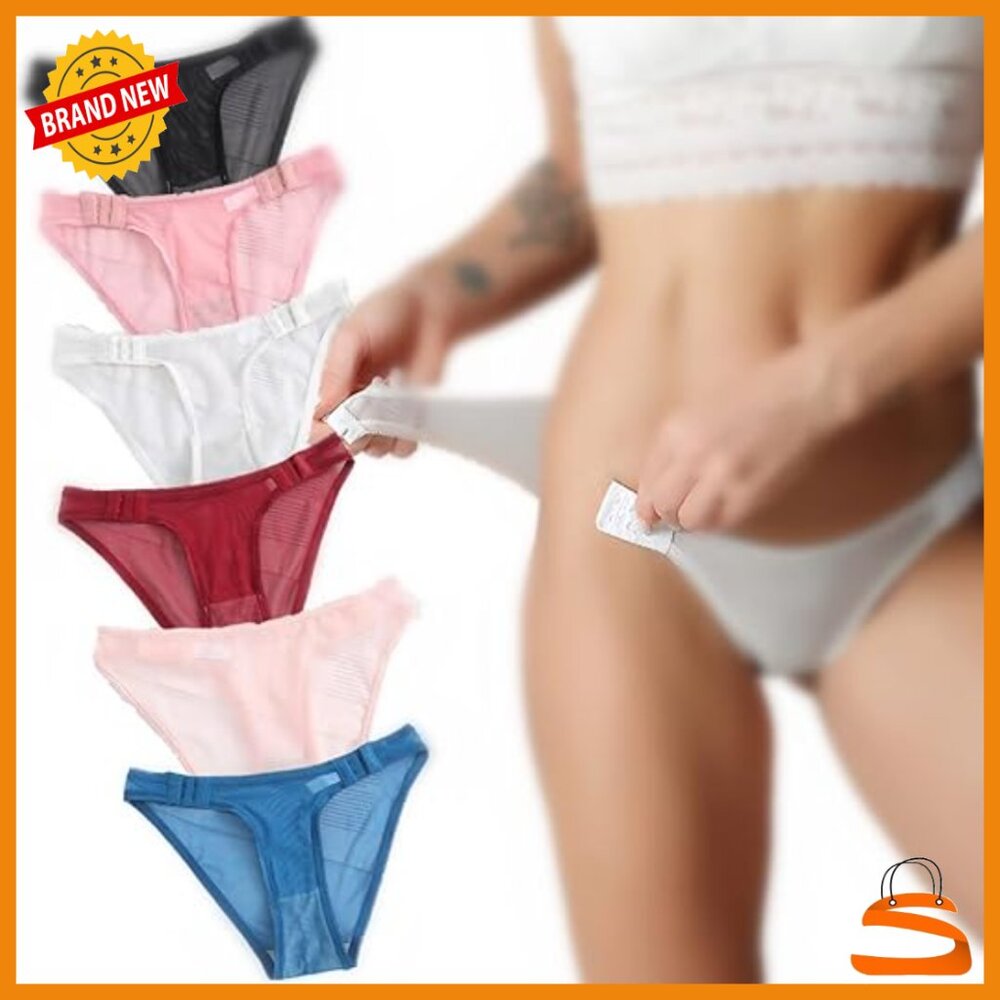 Medium Nylon Thong with Side Hook Closure, Low Rise G-String